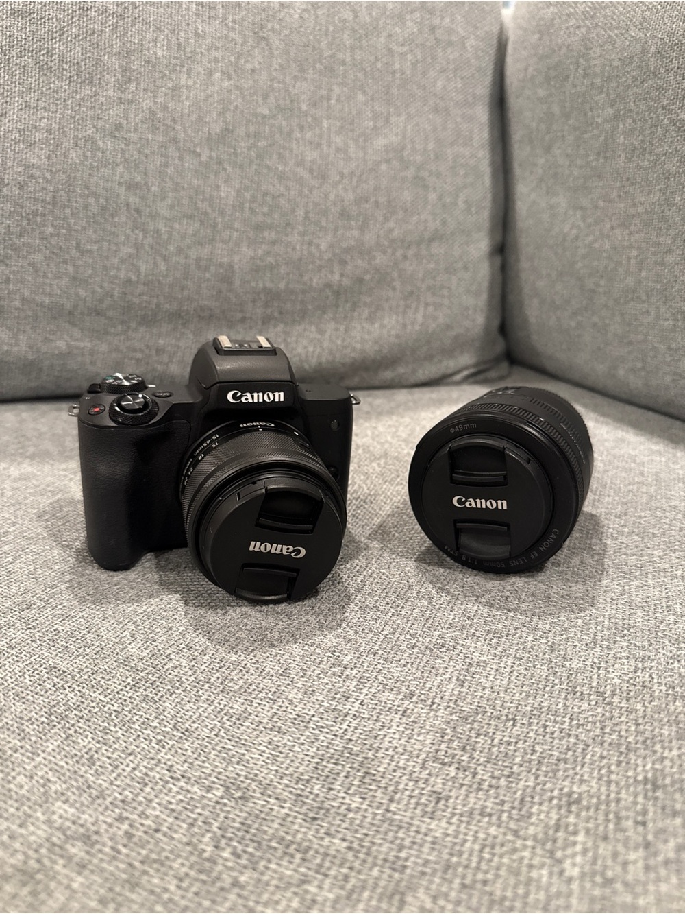 Canon EOS M50 mark ii with Two Black Lenses